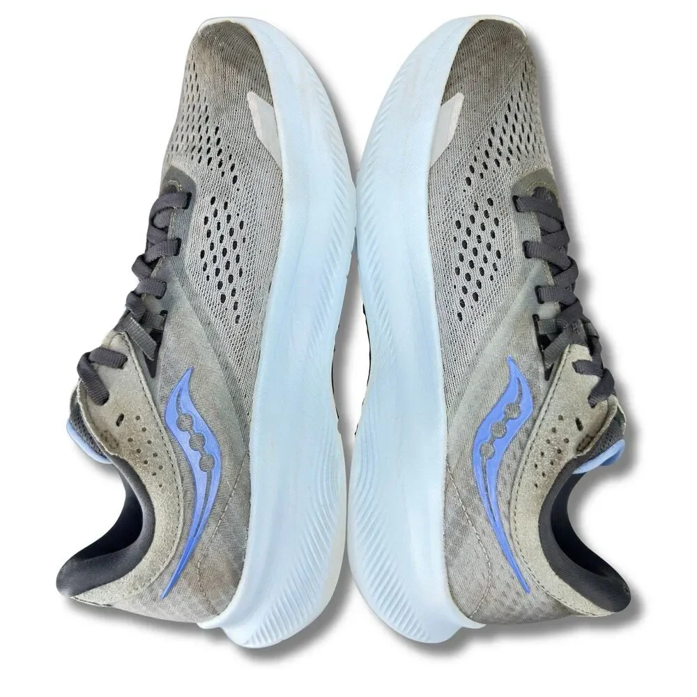 Saucony Ride 16 Sneakers Running Shoes Wmn 8.5 Fossil/Pool Lightweight S10830-15